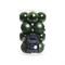 Набор стеклянных шаров d3.5см, 16шт, цвет: зеленый, глянцевый/матовый - фото 83549