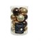 Набор стеклянных шаров d3.5см, 16шт, цвет: коричневый микс, глянцевый - фото 83553