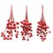 Ветка с ягодами L5-W2-H15cм, цвет перламутровый красный - фото 83715