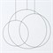 Набор декоративных колец Rumba, 3p., Set 3, Round, D 50-75 cm,Iron, Blackiron black - фото 83791