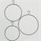 Декоративные кольца Rumba, 3p., Set 3, Round, L 28-38 cm,H 36-45 cm, D 28-38 cmiron black - фото 83795