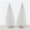 Елка декоративная Glitzy, набор из-2х шт, H15 x D7 см, цвет белый - фото 84187