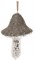 Стеклянный гриб, сверкающий старинным серебром, 9 см - фото 84733