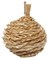 Шар 10 см плетеный, пшеничная солома - фото 84736