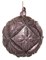 Стеклянный цветочный шар, античный, фиолетовый с серебряным блеском, 10 см - фото 84759