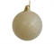 Стеклянный шар античный матовый кремовый с золотом, 10 см - фото 84797