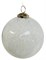 Стеклянный шар прозрачный с белыми точками, 12 см - фото 84800