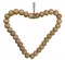 Сердечко из деревянных бусин, цвет  натуральный, 10 см - фото 84821