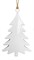 Подвеска металлическое дерево, покрытое белой эмалью, 12 см - фото 84824