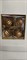 Стеклянный шар полосатый матовый с золотом и бусинами, 10 см - фото 85043