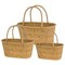 Корзина плетеная (ротанг), 27x14,5xH14,5/27,5 см - 36x22xH18/35 см, набор (3 шт) - фото 86048
