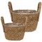 Корзина плетеная (водоросли), 25x17xH21 см, 22x14xH17 см, набор (2 шт), (Натуральный) - фото 86197